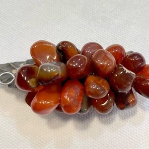 Grape Cluster of Polished Amber Gems